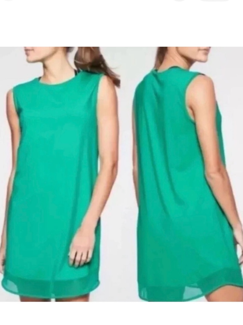🔴 4/$15 Athleta Women’s XS Teal Green Sleeveless Lightweight Shift Dress in GUC